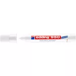 Jelölő marker, 10 mm, kúpos, EDDING "950", fehér