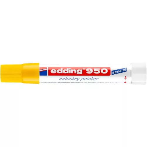 Jelölő marker, 10 mm, kúpos, EDDING "950", sárga