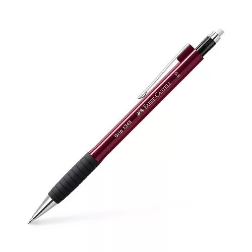 Nyomósirón, 0,5 mm, FABER-CASTELL "Grip 1345", piros