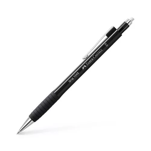 Nyomósirón, 0,5 mm, FABER-CASTELL "Grip 1345", fekete