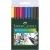 Tűfilc készlet, 0,4 mm, FABER-CASTELL "Grip", 10 különböző szín