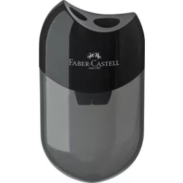 Hegyező, kétlyukú, tartályos, FABER-CASTELL, fekete