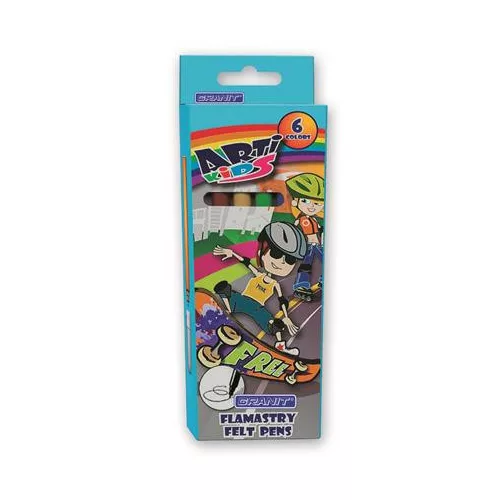 Filctoll készlet, GRANIT "Arti Kids", 6 különböző szín