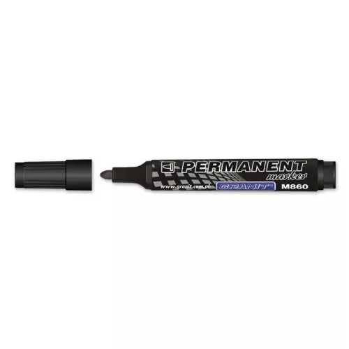 Alkoholos marker, 3-4 mm, kúpos, GRANIT "M860", fekete