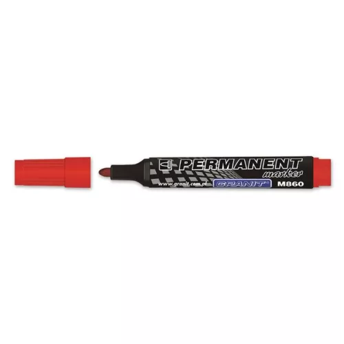 Alkoholos marker, 3-4 mm, kúpos, GRANIT "M860", piros