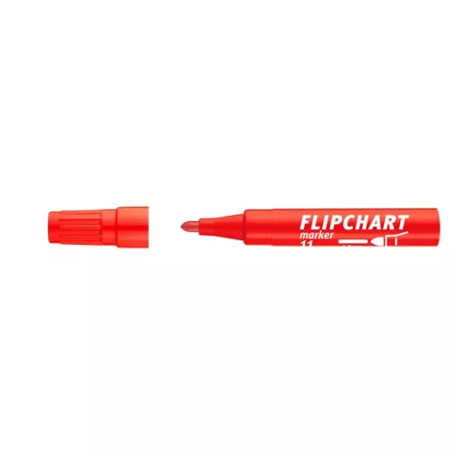 Flipchart marker, 1-3 mm, kúpos, ICO "Artip 11", piros