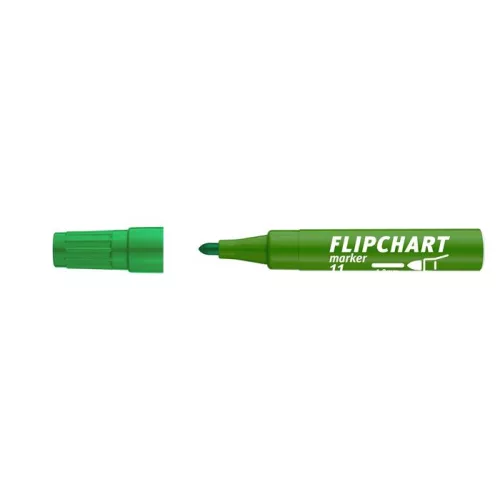 Flipchart marker, 1-3 mm, kúpos, ICO "Artip 11", zöld