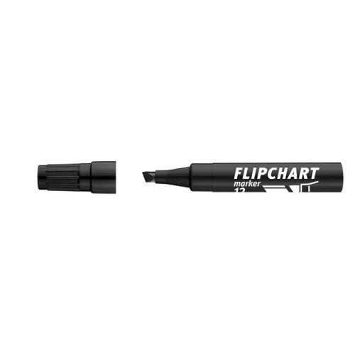 Flipchart marker, 1-4 mm, vágott, ICO "Artip 12", fekete