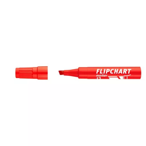 Flipchart marker, 1-4 mm, vágott, ICO "Artip 12", piros