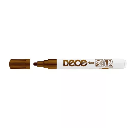 Lakkmarker, 2-4 mm, ICO "Decomarker" barna