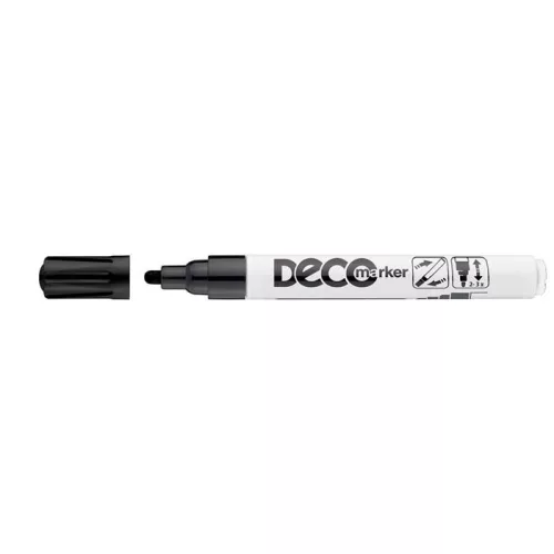Lakkmarker, 2-4 mm, ICO "Decomarker" fekete
