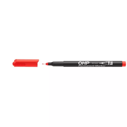 Alkoholos marker, OHP, 0,5 mm, F, ICO, piros