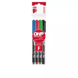   Alkoholos marker készlet, OHP, 0,5 mm, F, ICO, 4 különböző szín