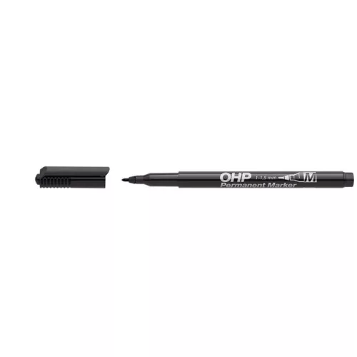 Alkoholos marker, OHP, 1-1,5 mm, M, ICO, fekete