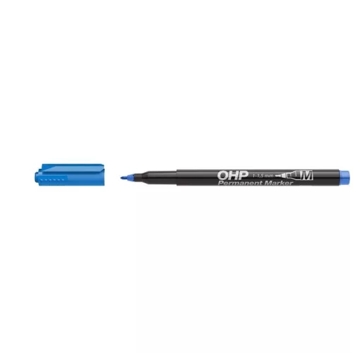 Alkoholos marker, OHP, 1-1,5 mm, M, ICO, kék