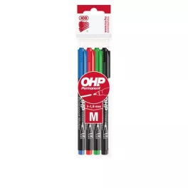   Alkoholos marker készlet, OHP, 1-1,5 mm, M, ICO, 4 különböző szín