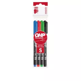   Alkoholos marker készlet, OHP, 0,3 mm, S, ICO, 4 különböző szín