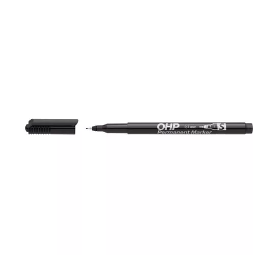 Alkoholos marker, OHP, 0,3 mm, S, ICO, fekete