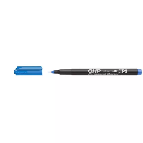 Alkoholos marker, OHP, 0,3 mm, S, ICO, kék