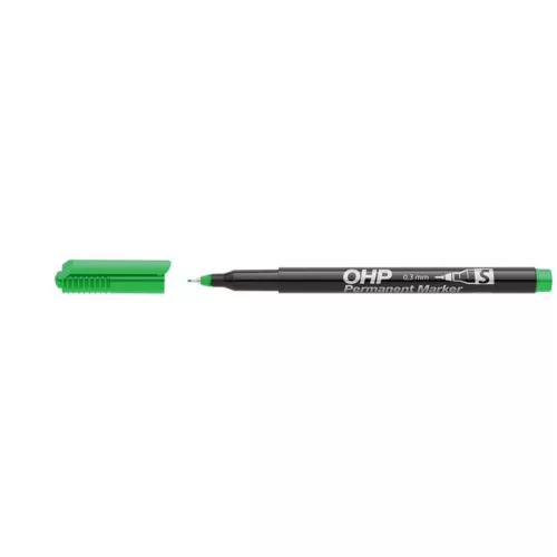 Alkoholos marker, OHP, 0,3 mm, S, ICO, zöld
