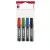 Alkoholos marker készlet, 1-3 mm, kúpos, ICO "Permanent 11", 4 különböző szín