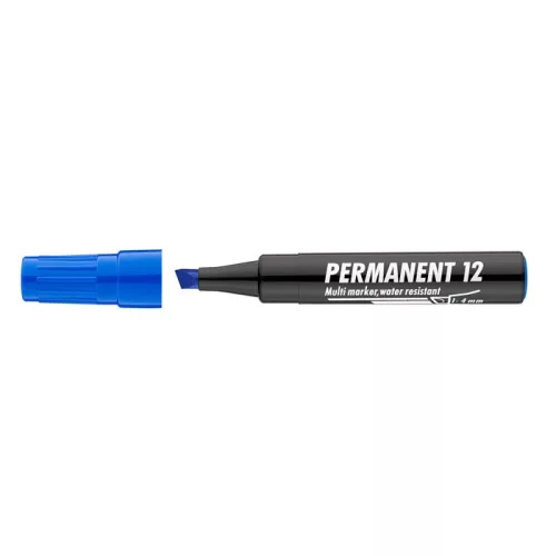 Alkoholos marker, 1-4 mm, vágott, ICO "Permanent 12", kék