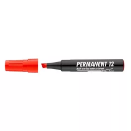   Alkoholos marker, 1-4 mm, vágott, ICO "Permanent 12", piros