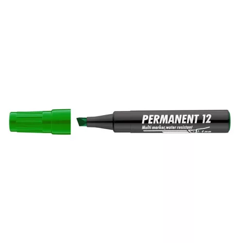 Alkoholos marker, 1-4 mm, vágott, ICO "Permanent 12", zöld