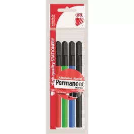   Alkoholos marker készlet, OHP, 1 mm, M, ICO, 4 különböző szín