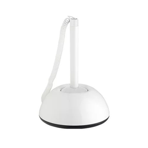 Ügyféltoll, 0,8 mm, fehér tolltest, ICO "Lux", kék
