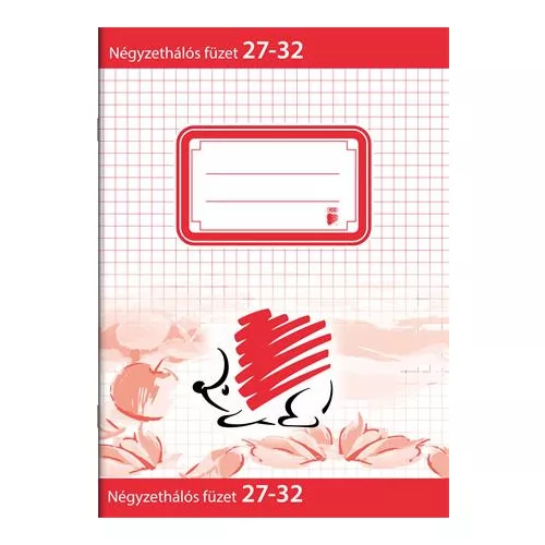Füzet, tűzött, A5, kockás, 32 lap, ICO "Süni", "27-32"