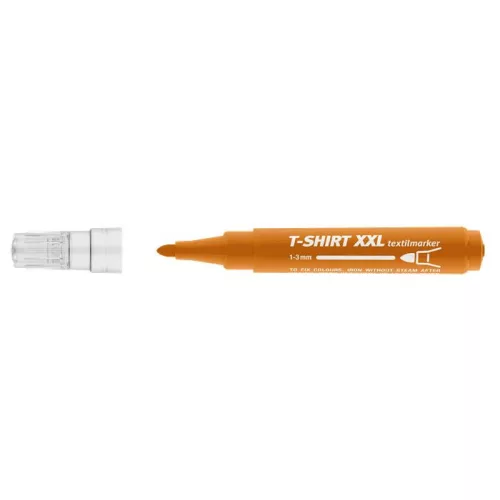 Textilmarker, 1-3 mm, kúpos, ICO "XXL T-Shirt", barna
