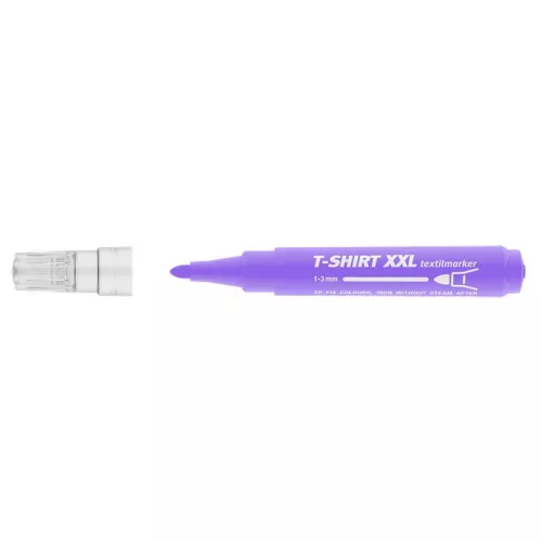 Textilmarker, 1-3 mm, kúpos, ICO "XXL T-Shirt", lila