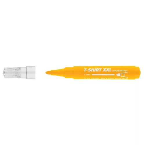Textilmarker, 1-3 mm, kúpos, ICO "XXL T-Shirt", sárga