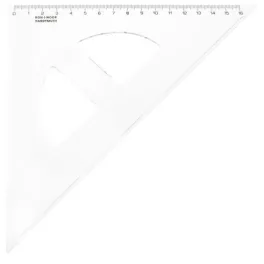 Háromszög vonalzó, műanyag, 45 °, 16 cm, KOH-I-NOOR