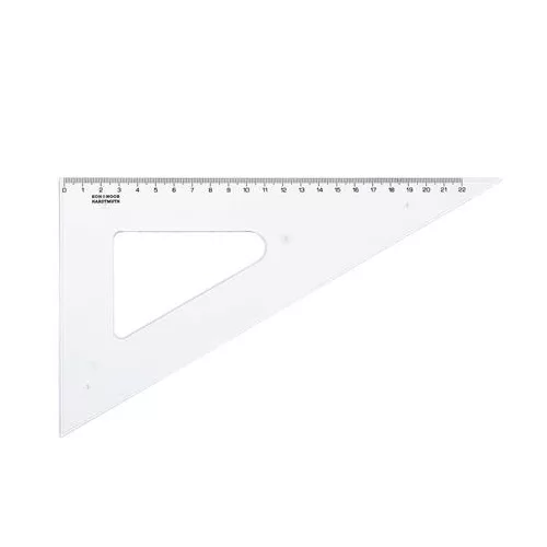 Háromszög vonalzó, műanyag, 60 °, 22 cm, KOH-I-NOOR