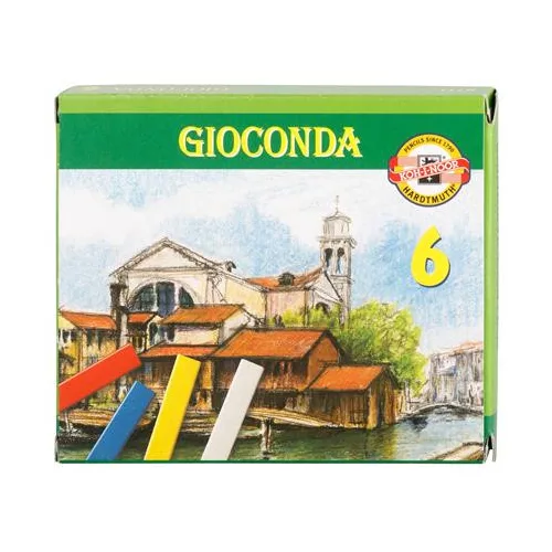 Pasztellkréta, kemény, KOH-I-NOOR "Gioconda 8111/6", 6 különböző szín