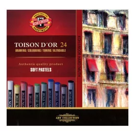  Porpasztell-kréta, puha, KOH-I-NOOR "Toison 8514/24", 24 különböző szín