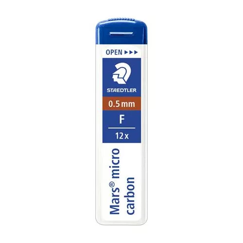 Grafitbél, F, 0,5 mm, STAEDTLER "Mars Micro Carbon 250"