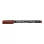 Alkoholos marker, OHP, 0,6 mm, STAEDTLER "Lumocolor® 318 F", barna