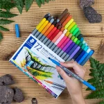 Filctoll készlet, 0,8/3,0 mm, kétvégű, STAEDTLER® "3200", 72 különböző szín