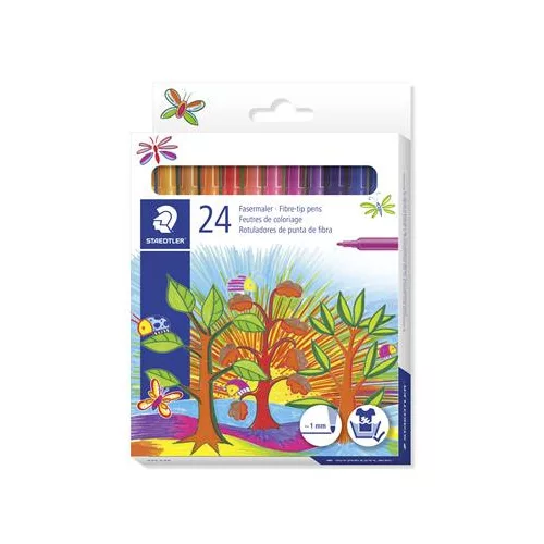 Filctoll készlet, 1 mm, STAEDTLER "325", 24 különböző szín