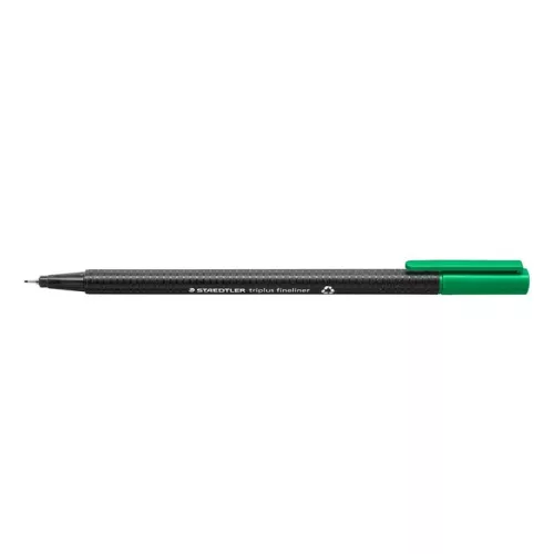 Tűfilc, 0,3 mm, STAEDTLER "Triplus 334", zöld
