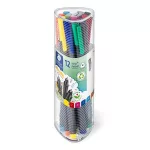 Tűfilc készlet, 0,3 mm, STAEDTLER "Triplus 334", 12 különböző szín
