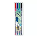 Tűfilc készlet, 0,3 mm, STAEDTLER "Triplus 334", 4 különböző szín