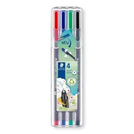   Tűfilc készlet, 0,3 mm, STAEDTLER "Triplus 334", 4 különböző szín