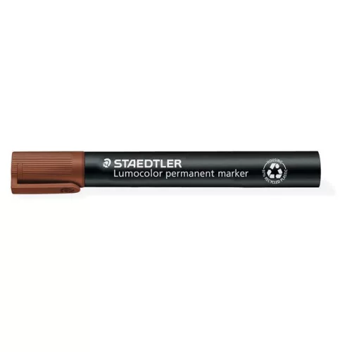 Alkoholos marker, 2 mm, kúpos, STAEDTLER "Lumocolor® 352", barna