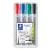 Flipchart marker, 2 mm, kúpos, STAEDTLER "Lumocolor 356", 4 különböző szín