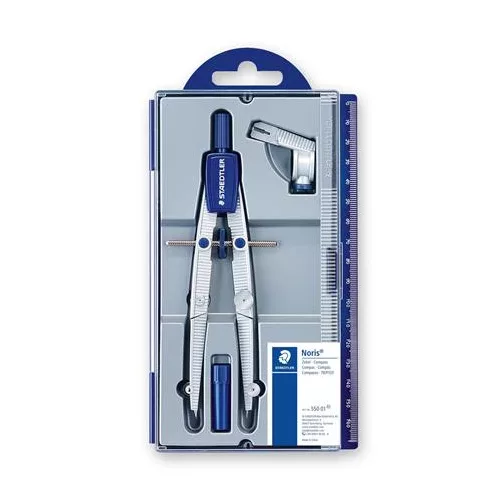 Körző készlet, precíziós, 3 darabos, STAEDTLER "Noris 550 01/02"