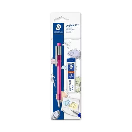 Nyomósirón és grafitbél, 0,5 mm, STAEDTLER "Graphite 777", vegyes színek